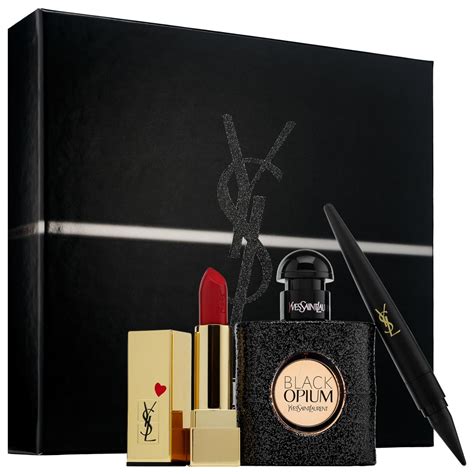 black opium yves saint laurent gift set|black opium gift set boots.